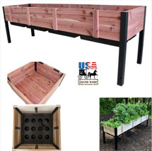 8&#39; x 2&#39; RAISED GARDEN BED - Red Cedar Elevated Plant Box - £710.51 GBP+