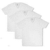 IZOD Men&#39;s 3-Pack White Big &amp; Tall V-Neck S/S T-Shirt (S02) - £12.27 GBP