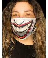 Washable Reusable Half Face Mask Guason Joker White Huge Smile Big Nose ... - $165.62 MXN