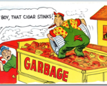Garbage Man Has Stinky Sigar Comic Laff O Gram UNP Chrome Postcard H16 - £3.22 GBP