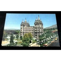Union Pacific Scenic Railroad Mormon Temple Salt Lake City Utah Postcard - $4.79