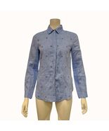 Weekend Max Mara Light Blue Linen Shirt, Size 6 - $124.74