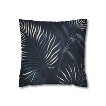 Decorative Throw Pillow Covers With Zipper - Set Of 2, White Line Art Palm Tree  - £29.98 GBP