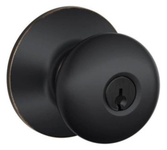 SCHLAGE F51PLY716K4D TRADITIONAL ENTRY KNOB, AGED BRONZE - £21.81 GBP