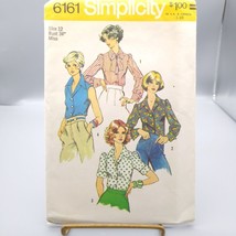 Vintage Sewing PATTERN Simplicity 6161, Misses 1973 Blouse, Size 12 - £10.07 GBP