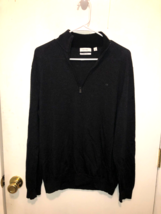 Calvin Klein Italian Merino Wool 1/4 Zip Pullover Sweater Men&#39;s SZ Large... - $5.93