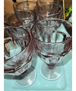 Vintage Libbey Duratuff Gibraltar Pink Goblets – Set of 6 Elegant Glassw... - $49.99