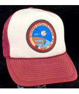 NASA ASI Tethered Satellite System Trucker Hat-Rope Bill-Mesh-Maroon-Cow... - €21,40 EUR
