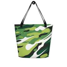 Autumn LeAnn Designs® | Deep Green Camouflage Large Tote Bag - £29.81 GBP