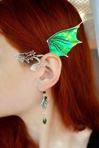 Dragon ear cuff dangle * Ear wrap no piercing * Dragon earring jewelry - £42.47 GBP+