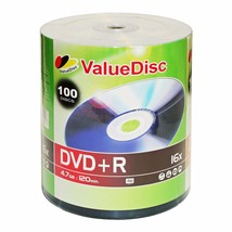 ValueDisc DVD+R 16x Silver Matte 100 Pack Shrink-Wrapped - £14.76 GBP