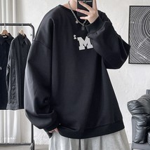 Hybskr Letter Graphic Men Sweatshirts Autumn Winter Oversized Male O Nec... - £111.74 GBP