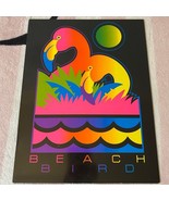 Vintage Lisa Frank Folder Ultra Neon Beach Bird Flamingos Stuart Hall Po... - £35.51 GBP