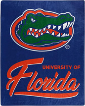 Florida Gators 50&quot; by 60&quot; Plush Raschel Signature Throw Blanket - NCAA - £30.52 GBP