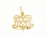 We love you mom Women&#39;s Charm 14kt Yellow Gold 380382 - £39.78 GBP
