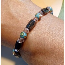 Cloisonné Beads Magnetic Hematite Bracelet - £7.94 GBP