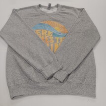 Gildan Heavy Blend HERE COMES THE SUN Men Gray Cotton Blend Graphic Sweatshirt S image 11