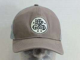Life is Good Snap Back Hat Tan Mesh Adjustable - £7.48 GBP