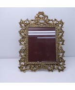 Ornate XL 16&quot; + Vintage Solid Brass Picture Frame Victorian Era Easel Stand - $106.39