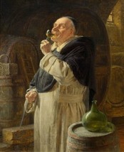 Eduard von Grützner Dominicans at the wine tasting Oil Painting Giclee Print - £6.73 GBP+