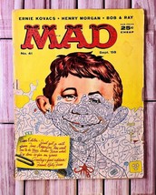 Mad Magazine Issue #41 September 1958 VG 4.0 Magazine Ernie Kovacs - £15.54 GBP