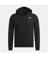 Reebok Identity Full Zip Hoodie Black Size 2XL Fleece Men Pocket Logo Dr... - €27,47 EUR