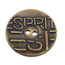 Vintage ESPRIT  Burnt Gold Tone Metal  Main Front Replacement button 1&quot; - $7.95