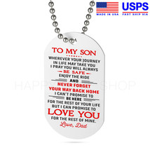 Father and Son Dog Tag Birthday Gift for Son Wherever your Journey in Life -D332 - £27.91 GBP+