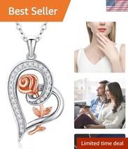925 Sterling Silver Heart Rose Necklace - Perfect Valentine&#39;s Day Gift f... - $60.00
