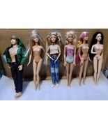 Mixed Lot Of 6 Barbie Dolls Mattel Great Shape 1Y - $54.09 CAD