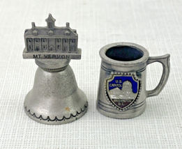 Vintage FORT PEWTER Mt Vernon Liberty Bell US Capitol Washington DC Collectibles - £7.75 GBP