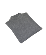 Mock Neck Merinos Wool Sweater PRINCELY From Turkey Soft Knits 1011-00 Gray - $59.99 - $69.99