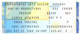 Laurie Anderson Concert Ticket Stub May 25 1984 Houston Texas - $24.25