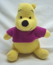 Walt Disney Baby Winnie The Pooh Pooh Bear Rattle 4&quot; Plush Stuffed Animal Toy - £11.94 GBP