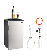 VEVOR Single Tap Commercial Kegerator, D-System, 92L, 2.5lbs CO2, 1/6 Keg - $408.99