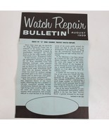 Vintage 1959 Watch Repair Bulletin Ephemera Advertising - $8.60