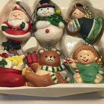 Christmas Around The World Xmas Tradition 6 Piece Vtg Santa Snowman Angel Boot - £11.60 GBP