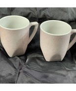 Pair of Pink Speckled Coffee Tea Mugs - Large Cup - 4.25” Tall 10 Oz - £9.09 GBP