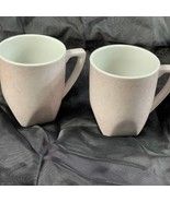 Pair of Pink Speckled Coffee Tea Mugs - Large Cup - 4.25” Tall 10 Oz - £8.85 GBP