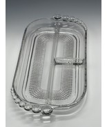 Duncan &amp; Miller Teardrop Elegant Clear Glass Divided Relish Dish Snack S... - $29.93 CAD
