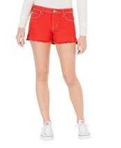 Celebrity Pink Juniors Raw edged Colored Denim Shorts Size 11 Color Fire - £36.19 GBP