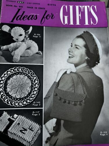 1949 Ideas for Gifts Clark's J&P Coats Crochet & Knitting Pattern No 255 - $9.99