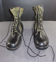 1966 RO-SEARCH Vietnam Era Jungle Combat Boots Green Summer Hot Weather 14N Spik - £82.85 GBP