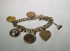 Vintage 12K G.F. 1960&#39;s Charm Bracelet K1419 - £50.31 GBP