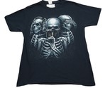 Fruit of the Loom Shirt Mens M Black Crew Neck Short Sleeve Graphic Print Tee