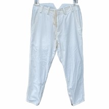 Nuovo Vivien Ramsay Pantaloni di Velluto Capri Donna 27 Bianco Cintura Ankle Zip - £74.44 GBP