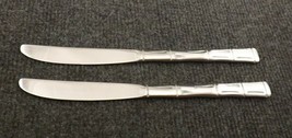 Bamboo by Sunshine Set of 2 Glossy Stainless Dinner Knives 8 3/4&quot;  Korea - £6.93 GBP