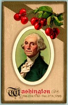 George Washington Cherry Branches Border Embossed Winsch Back  DB Postcard G12 - £7.87 GBP