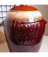 Vintage McCoy Cookie Jar 7024 USA Brown Drip Glaze Stoneware with Lid - $39.95