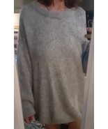 Free People Alpaca Blend Sweater Women S Gray Oversized Boho Angelic Pul... - $19.79